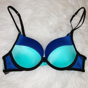 Blue push-up Victoria’s Secret Bra
